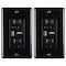 Faith 4.6A USB Outlet and 15A Decorator Tamper-Resistant Duplex Receptacle with Wall Plate, Black, 2PK USB46-BK-02 - alternate 1